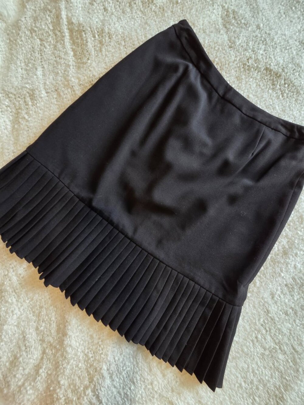 Versailles Womens Midi Skirt Pleated Sz 8 Black